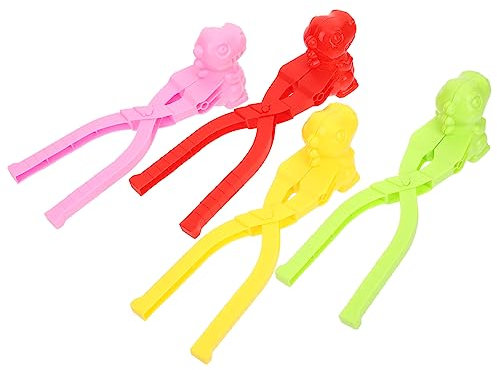 Yardwe 4stücke Schneespielzeug Für Junge Mädchen Aus Weichem Kunststoff Leicht Und Tragbar Mit Kreativen Clips Zum Schneeballformen Winteraktivitäten Für Junge Mädchen