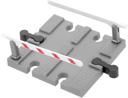 Gogogmee Simulation Barricade Train Track Accessory Plastic Railway Track Railing Barrier for DIY Model Railway Easy to Install Safe Plaything for Educational Games