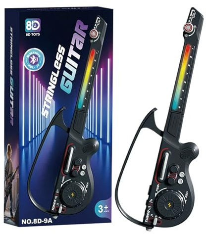 yanzisura Guitare Électrique pour | Jouet Éducatif sans Cordes et sans Fil - Kit Débutant Mini Guitare Jouet,pour Adolescents Garçons Filles Maison Voyage Classe Pratique Anniversaire