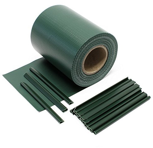 WilTec Brise-Vue en Rouleau – Vert – 35 m x 19 cm – en PVC 450 g/m² – avec 20 Clips – Protection visuelle Pare-Vue extérieur pour Clôture Jardin Terrasse