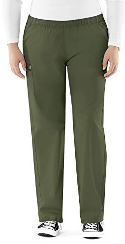 WonderWink 501XOLIV4XL Wonder Work - Pantaloni Cargo da Donna, Senza Cerniera, Color Oliva, Taglia 4XL