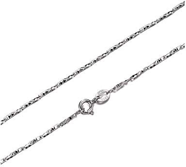 Beydodo Kette Echt Silber 925 ohne Anhänger Stangenkette Silber Hip Hop Halskette Partnerkette 45 cm