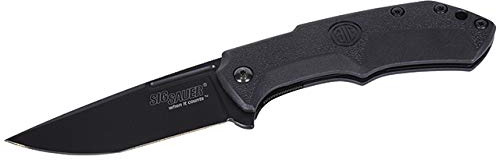 Sig Sauer Klappmesser M1 gerade Klinge schwarz Keramikbeschichtung f. Angler Jäger Wandern Camping