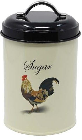 1.2L Airtight Cream Cockerel Sugar Container Kitchen Storage Jar with Handle
