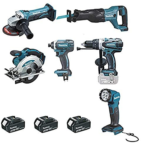 Ensemble de 6 machines MAKITA 18 V Li-Ion 4 Ah - DLX6104MX1