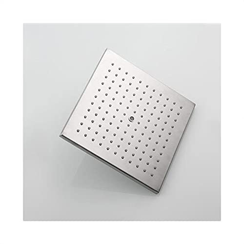 Ksunun 8 Zoll Duschkopf Regendusche Druckverstärkendes Design Regenduschkopf Edelstahl Einbauduschköpfe mit Anti-Kalk Silikondüse Kopfbrause Gebürstetes Finish,Square