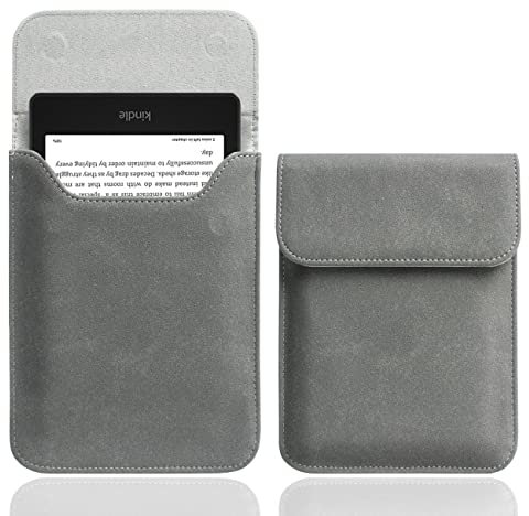 WALNEW Hülle für 7 Kindle Paperwhite and Kindle Colorsoft Signature Edition (2024 Released), Schutzhülle Tasche Sleeve für 6.8-inch All-New Kindle Paperwhite 11th Generation 2021 (Grau)