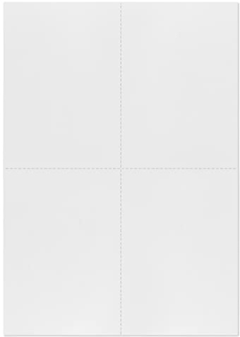 mashpaper Kopierpapier perforiert DIN A4 weiß Karton 100g/m² 4 Abschnitte 500 Blatt je Packung