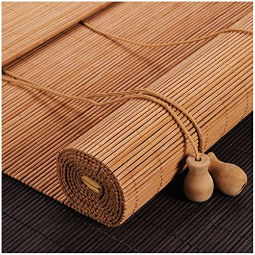 Sonakia Bambusrollos, Verdunkelungs Rollläden Für Fenster, Natürlich Bambus Vorhang 50/60/80/100/120/140cm, Holz Venezianische Jalousie,WxH-110x200cm/43x78.5in