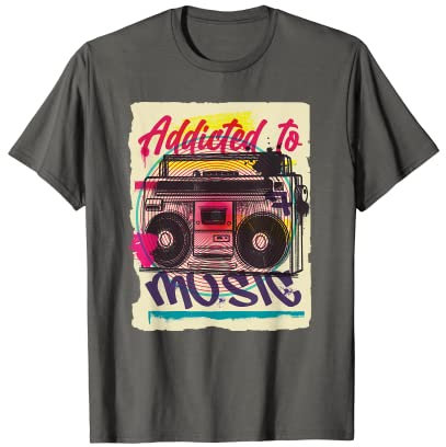 Vintage 80s 90s Radio Kassettenspieler Kassette T-Shirt