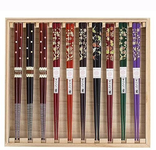 bacchette giapponesi chopsticks bacchette Bacchette usa e getta set antiscivolo per uso domestico, bacchette giapponesi in fiore di ciliegio(Color:2,Size:)