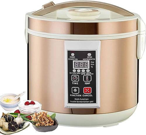 GEHPYYDS 5L/6L/7.5L Black Garlic Fermenter Machine - Full Automatic Intelligent Control Black Garlics Make,Multi-Functional Fermenter Pot for Black Garlic, Yogurt, Natto, Sweet Rice,7.5L