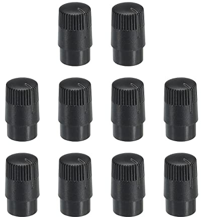 QUARKZMAN Knöpfe Potiknöpfe Potentiometer Drehknopf ABS Gitarre Knopf für 6mm D Typ Welle E-Gitarre Leistung Verstärker Stereoanlagen Bass Lautstärke Ton 180° Drehknopf Schwarz 20Stk
