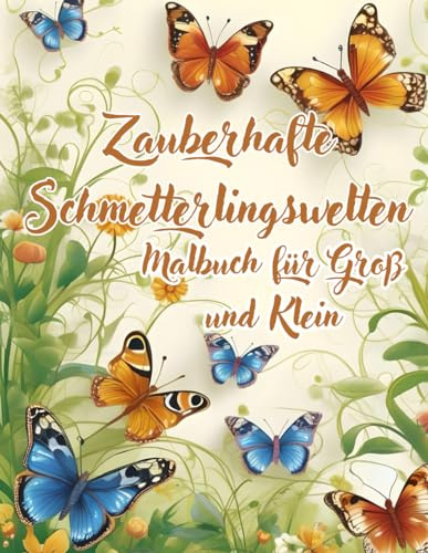 Zauberhafte Schmetterlingswelten: Ein Malbuch für Groß und Klein (Malbücher für Erwachsene, Band 2)