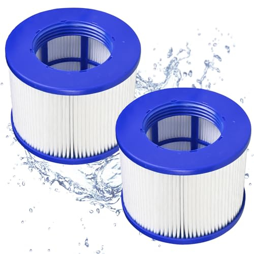 TTOKGZG Filterkartuschen für aufblasbares Spa, Filter für Spa Zubehör Clever Spa Filter 75 * 100 mm Höhe 75 mm, Filter spa für Aquaparx (2 Stücke) | Für Clever Spa Filter 75 * 100 mm Höhe 75 mm, Filter spa für Aquaparx