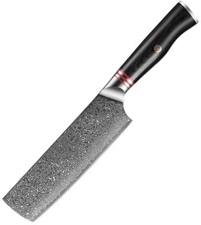 FBITE Cuchillo de Chef de acero damasco, cuchillo rebanador, cuchillo de cocina japonés, juego de cuchillos de cocina de acero inoxidable con patrón VG10