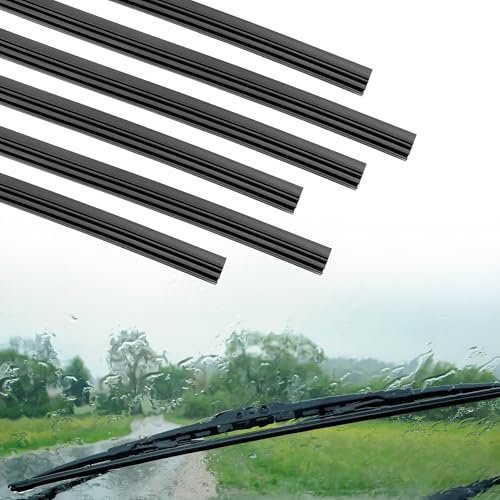 6 Pezzi Gomma Universale per Tergicristalli, 800mm Gomma di Ricambio, Strisce di Gomma di Ricambio Ricariche per Tutti i Graffi del Parabrezza