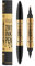 Crayon à Sourcils et Eye-Liner 2-en-1 Waterproof avec Pointe à 4 Micro-fourchettes, Longue Tenue, Crayon Sourcil Maquillage Naturel (Brun Foncé)