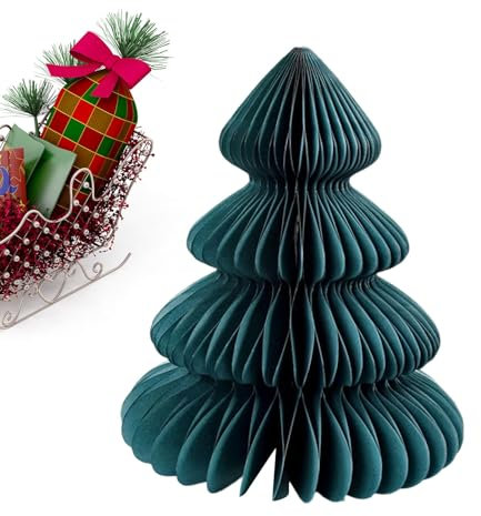 Wabendekor Classic XMASTrees, Deko Waben Tannenbäume, Wabenball Dekoration Zu Weihnachten, Deko Tannenbaum Wiederverwendbare, Weihnachtsbäume Wabenbälle Aus Pappe