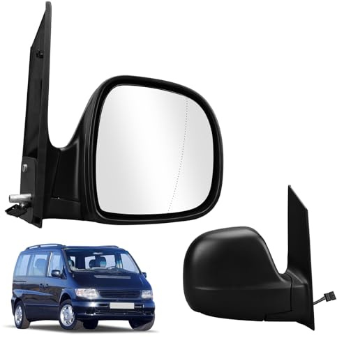 Kistrba Außenspiegel Spiegel Rechts Ersatz für 2003-2014 Mercedes Vito W639 Elektrisch, Seitenspiegel Komplettsets mit Asphärisch Beheizt Glas, Ersatz OE#A639-810-9916