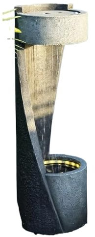 Fontaine à Eau Fontaine D'extérieur sur Pied D'intérieur avec Lumières Fontaines d'eau D'extérieur Modernes À Effet De Pluie De 35 Pouces Support De Plantes Patios Fontaine en Cascade