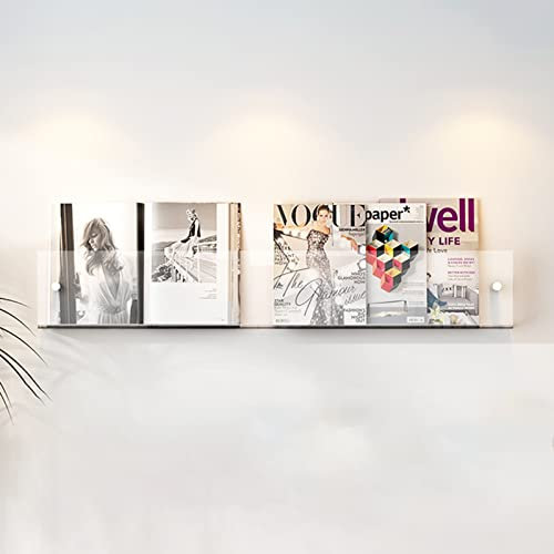 SDGBCXD Acryl Display Rack, Transparenter Broschürenständer aus Acryl for Bürogeschäfte, Zeitungsständer zur Wandmontage(100cm(39 3/8))
