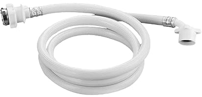 Gatuida Tubo Estensibile per Lavatrice in Pvc Bianco da 2 Metri Funzione Anti-esplosione e Spessore Rinforzato per Collegamento Acqua Sicuro
