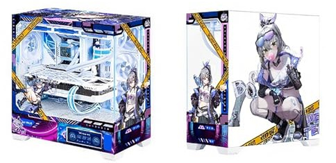 Cajas De Computadora, Caja De Juegos De PC De Torre Media M-ATX/ATX/ITX - Puerto Frontal De E/S USB 3.0/Tipo C - Vista Panorámica De 270° - Panel De Vidrio Templado - Personalización Privada