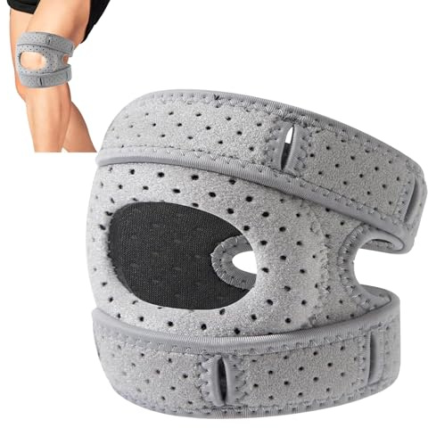 Rodillera ajustable para hombres y mujeres - Soporte de rótula con slilicona 3D con hechizos soldados en las rodillas contra la osteoartritis, dolor de rodilla y lesiones menisco-Ideal para spo