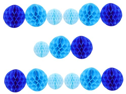 Alipis 15pezzi Palline di Carta Velina Nido d Ape Decorazioni Colorate per Feste Pompon Sospesi Ornamenti da Parete Centrotavola Nido d Ape per Compleanni Feste di Matrimonio e Shower