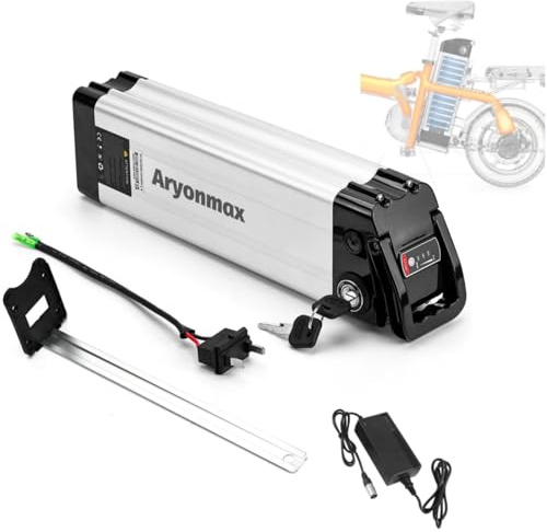 (UK Warehouse) Ebike Battery 36V 48V 52V 13Ah-25Ah with Charger, Long Range Lithium ion Electric Bike Battery Bicycle Batteries for 1500W-250W Motor (Silverfish 36V 20Ah 2Pin for max 750W)