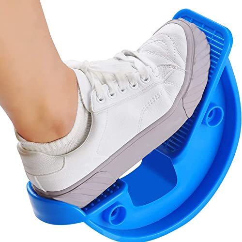 COVVY Foot Rocker Calf Stretcher Ankle Plantar Board for Achilles Tendonitis, Muscle Stretch, Feet and Shin Splint Pain Relief - Improve Calf Flexibility, Ankle Mobility - Blue