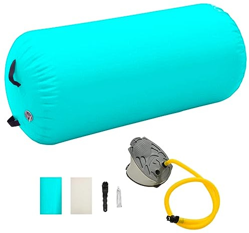 Aufblasbare Gymnastik-Rolle mit Pumpe 120x75 cm PVC Grün