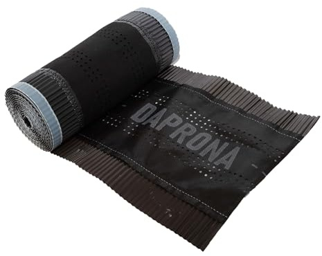 DAPRONA Bande de faîtage Super Vent 390mm x 5m Marron RAL 8017 alu | Faîtière en rouleau avec colle butyle, pour faîtage et ventilation, perméable à la diffusion, résistant aux intempéries