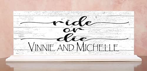 Broad Bay Custom Ride Or Die Sign Gift for Husband, Wife, Couple, or Best Friend