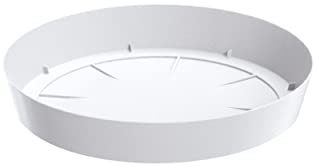 botle Platillo para macetas, Cubremacetas, 23 cm, color blanco, de plástico