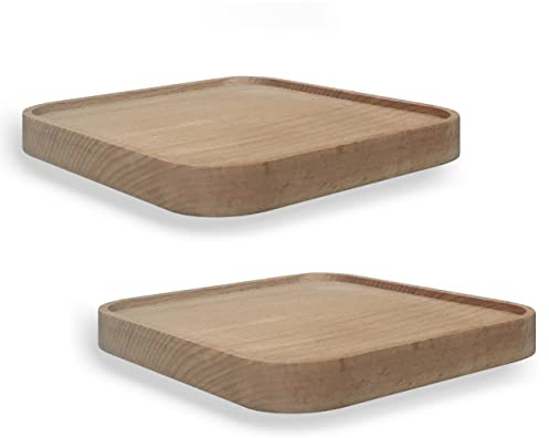 anaan Raft Vägghylla Trä, Flytande Hylla Set 2 (Fyrkantig 18cm)