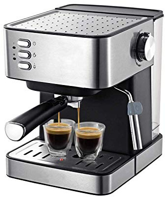 Traditional Pump Coffee Machine Espresso Machine with Foaming Milk Wand Reusable Filter for Coffee and Tea Apply to Espresso Cappuccino Wait.