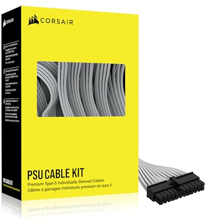 Corsair Premium Einzeln ummantelte Typ-5 PSU-Kabel - Starter-Kit - Weiß