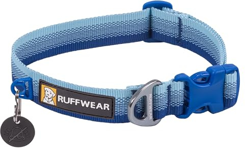 Ruffwear, Front Range Dog Collar, Adjustable Tubelok Webbing, Lightweight, Side Release Buckle, Aluminum V-Ring, Durable for Everyday Use, Coastal Fade, 14-20