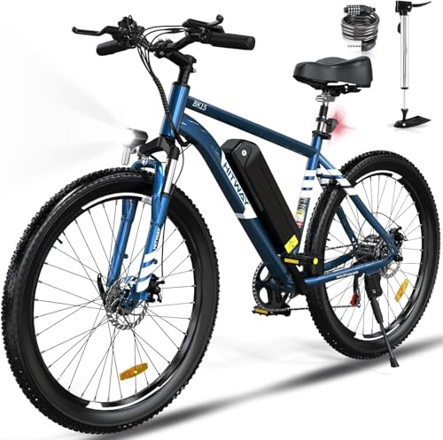HITWAY E Bike Elektrofahrrad E-Mountainbike, 26 3.0/4.0 Breiten Reifen E-Fahrrad, Pedelec, 250W Motor 48V15Ah abnehmbaren akku, 7 Gänge ebike, Reichweite bis zu 45-80km