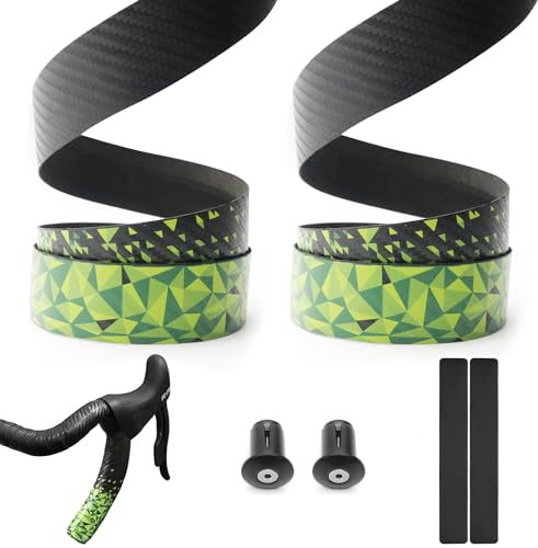 Lenkerband Rennrad Cycling Fahrrad Lenkerband Rutschfest und Stoßdämpfend Lenker Griffband für Gravel und Urban, 2 Rollen, Grün