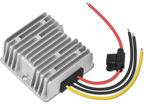 10A 120W 12V Golf Cart 24V 36V 48V to 12V Step Down Converter Voltage Regulator Reducer Buck Transformer Waterproof with Fuse