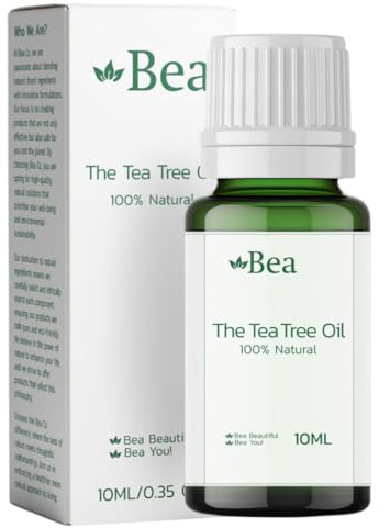 Bea's 100% Pure Australian Tea Tree Oil (10ml) - Therapeutic Grade Natural Vegan Essential Oil | Premium Tea Tree Oil for Skin, Hair, Face, Nail Fungus, Acne, Piercings and Hand Lice