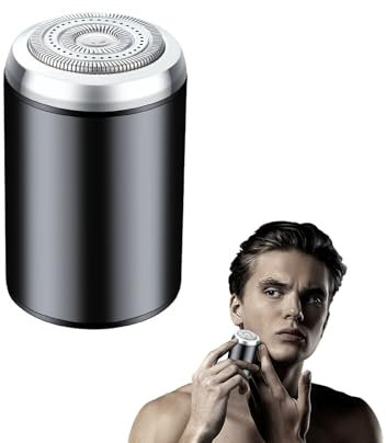 Horuili Mini rasoio elettrico portatile, Mini Electric Shaver, rasoio elettrico da uomo, USB ricaricabile, lavabile a umido e a secco
