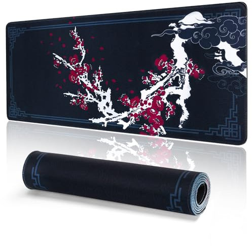 EFISH Tappetino per mouse XXL Speed Gaming XXL 800 x 300 mm,Grande tappetino per mouse cucito,impermeabile e antiscivolo,per PC,MacBook, laptop – migliora la precisione e la velocità (B21)