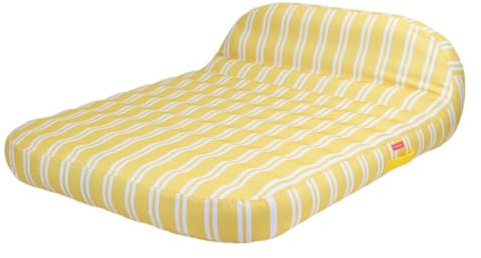 Flamingueo Bouee Piscine - Matelas Piscine - Extra Grand - Structure Intérieure en PVC - Housse Extérieure en Polyester - Jaune