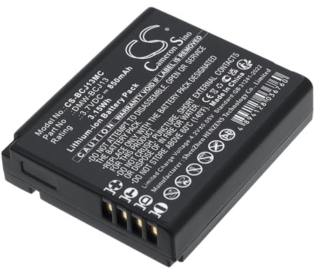 TECHTEK Batería 850mAh Compatible con [Leica] D-LUX5, D-LUX5E, D-LUX6, V-Lux 2, V-Lux 3, para [Panasonic] Lumix DMC-LX5, Lumix DMC-LX5GK, DMC-LX5K, DMC-LX5W, DMC-LX7, DMC-LX7 10.1, DMC-LX7GK, DMC-LX
