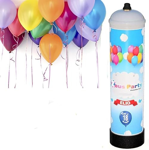 Zeus Party Elio per palloncini - Kit Bombola gas elio 0,95 lt che gonfia fino a 18 palloncini NON INCLUSI per feste e party di ogni genere