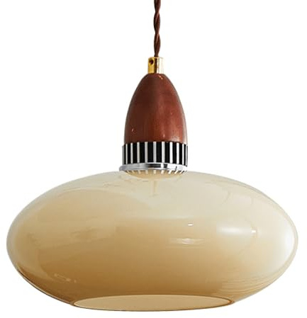 G9 Light Source Nordic Retro Style High Transmission Glass Pendant Lamp for Bedroom, Living Room, Restaurant Decor